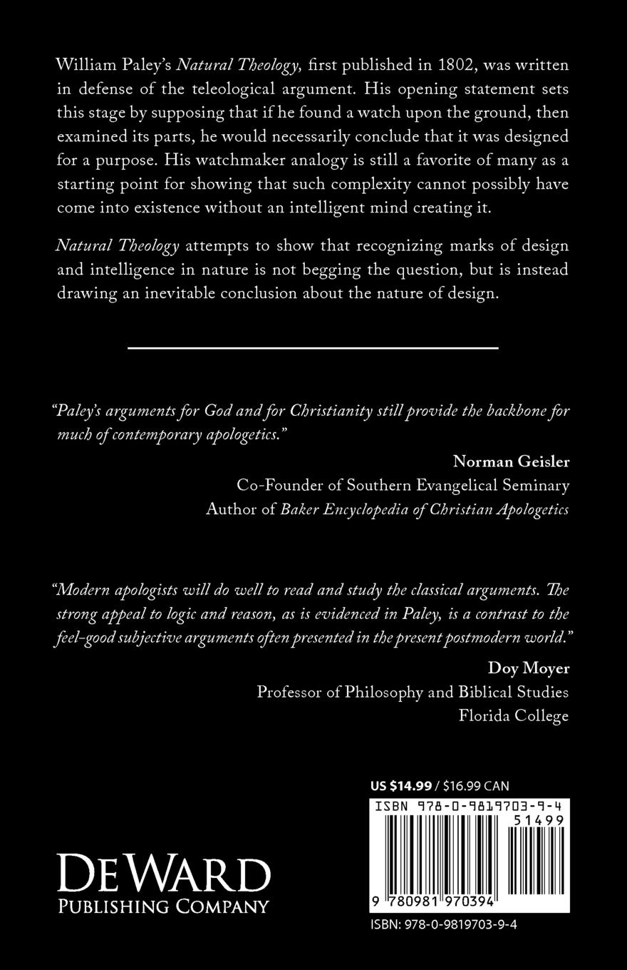 Rückseitencover Natural Theology