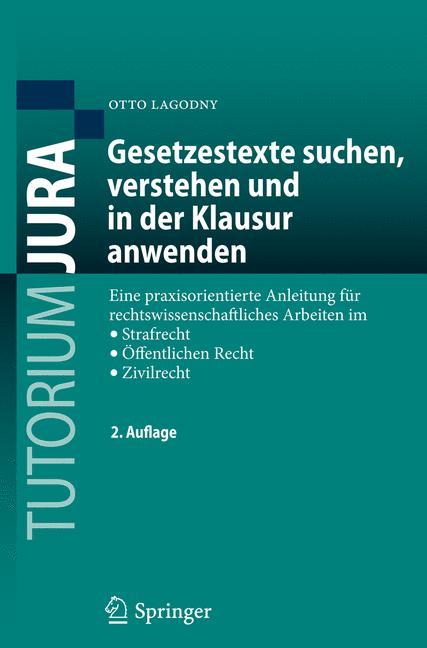 Vorderes Coverbild Gesetzestexte suchen, verstehen und in der Klausur anwenden