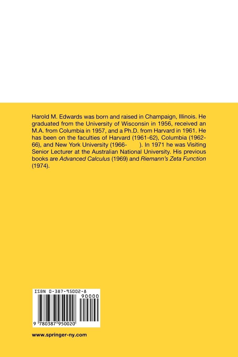 Rückseitencover Fermat's Last Theorem