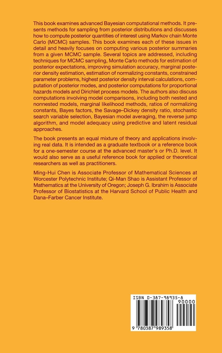 Rückseitencover Monte Carlo Methods in Bayesian Computation