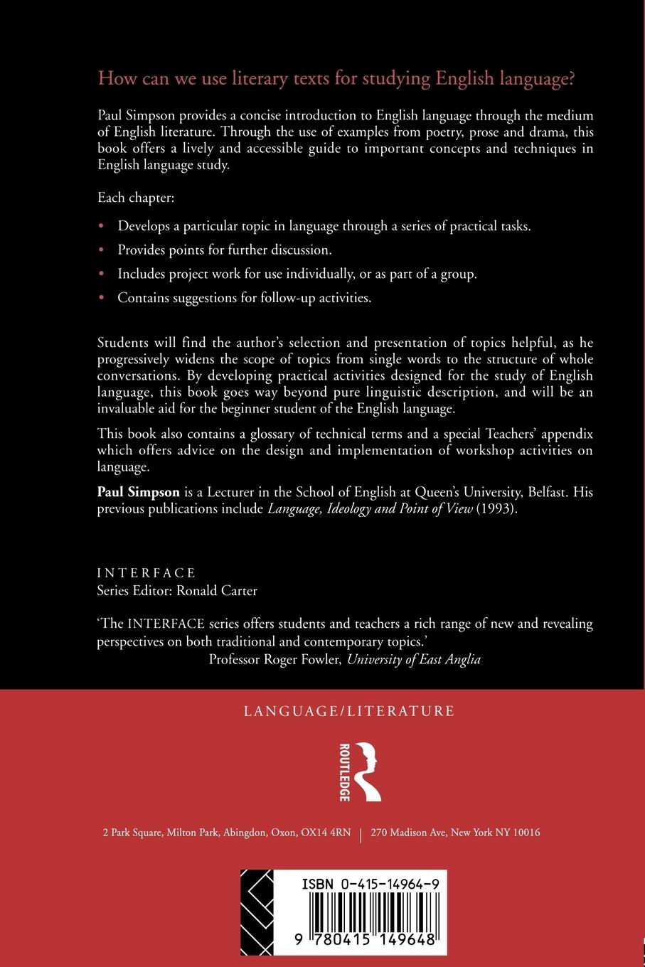 Rückseitencover Language Through Literature