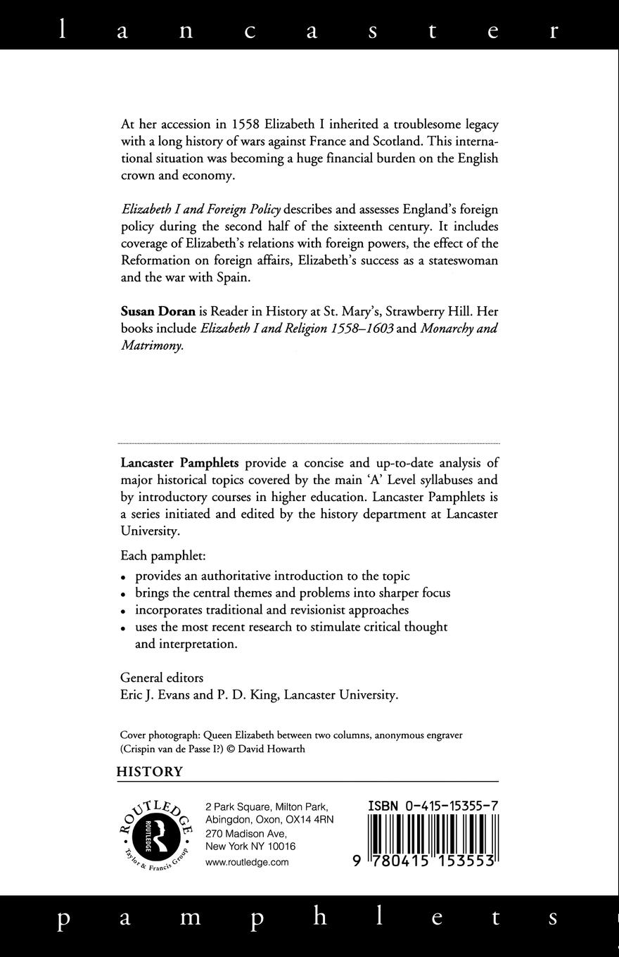 Rückseitencover Elizabeth I and Foreign Policy, 1558-1603