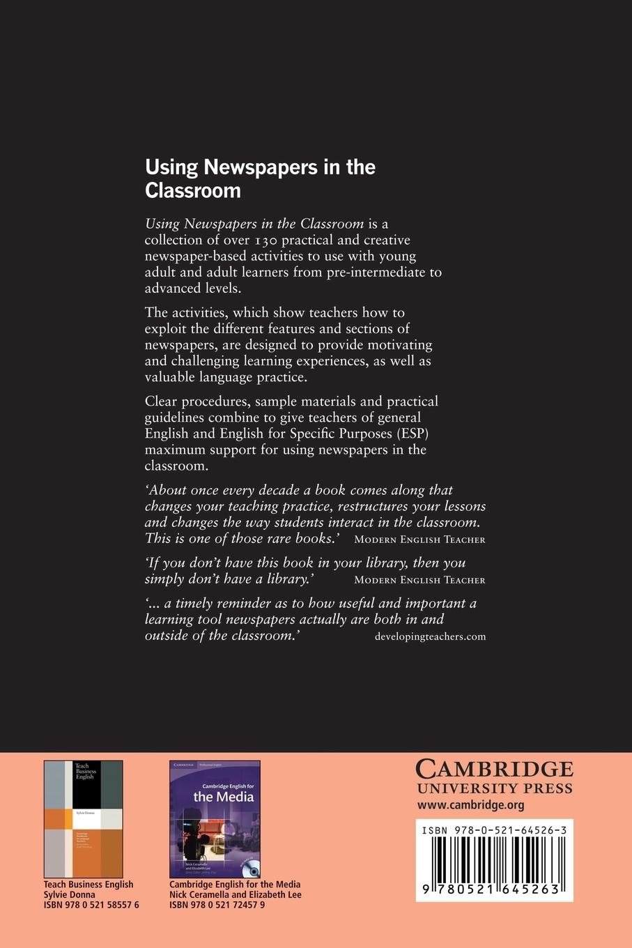 Rückseitencover Using Newspapers in the Classroom