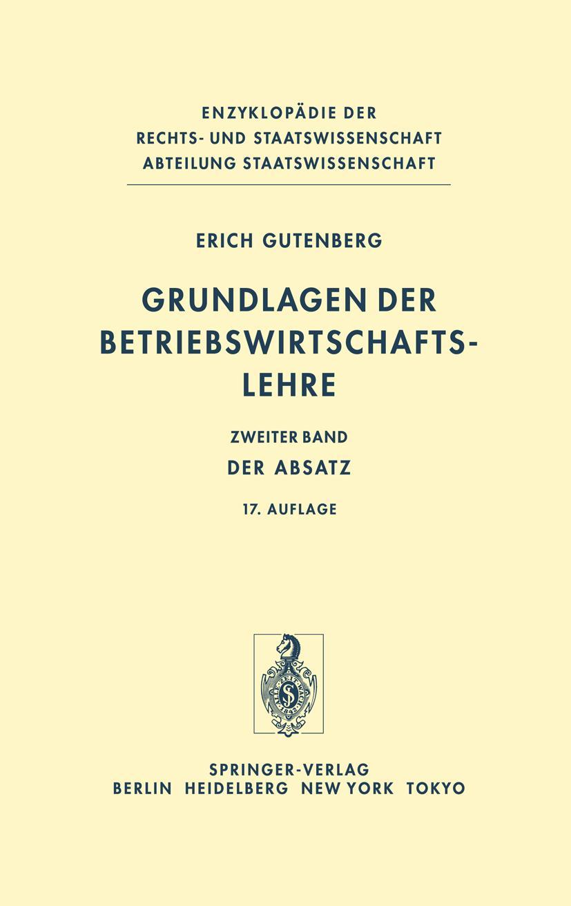 Vorderes Coverbild Grundlagen der Betriebswirtschaftslehre
