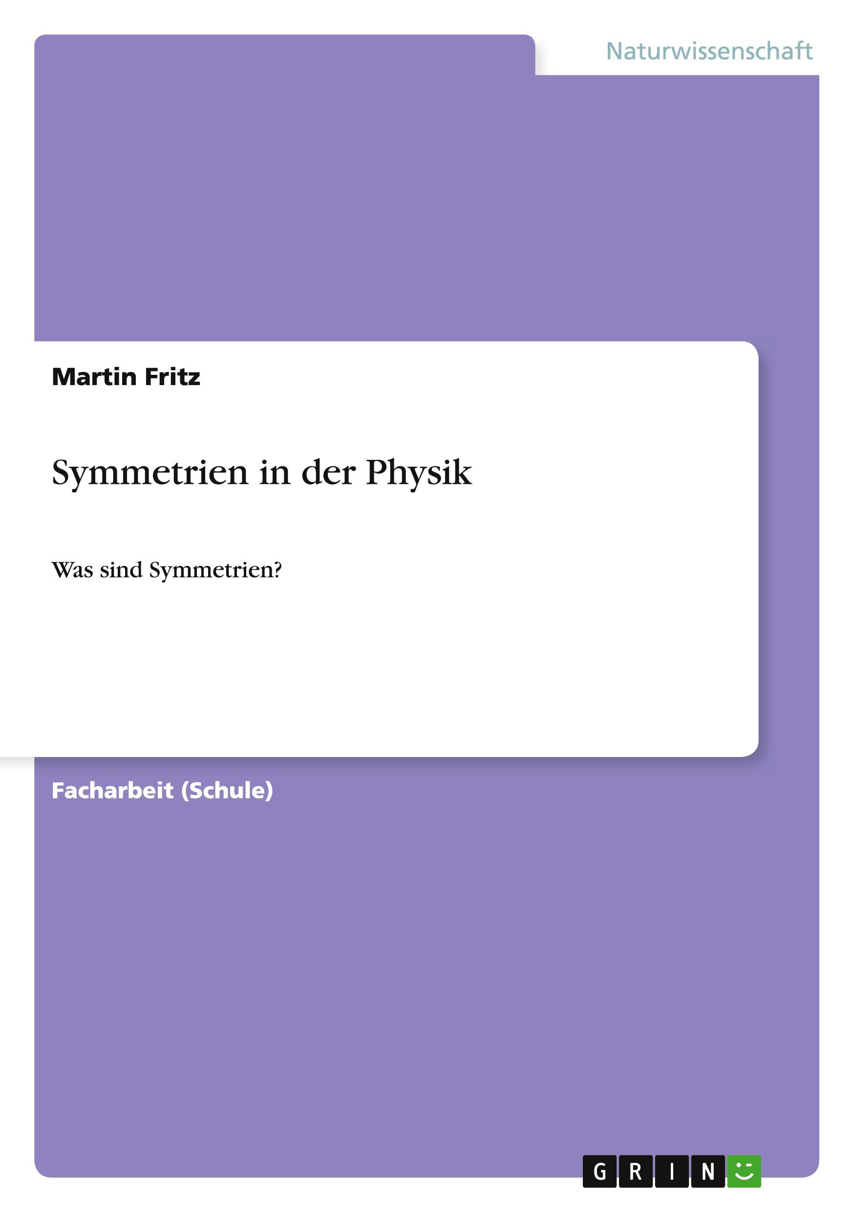 Vorderes Coverbild Symmetrien in der Physik
