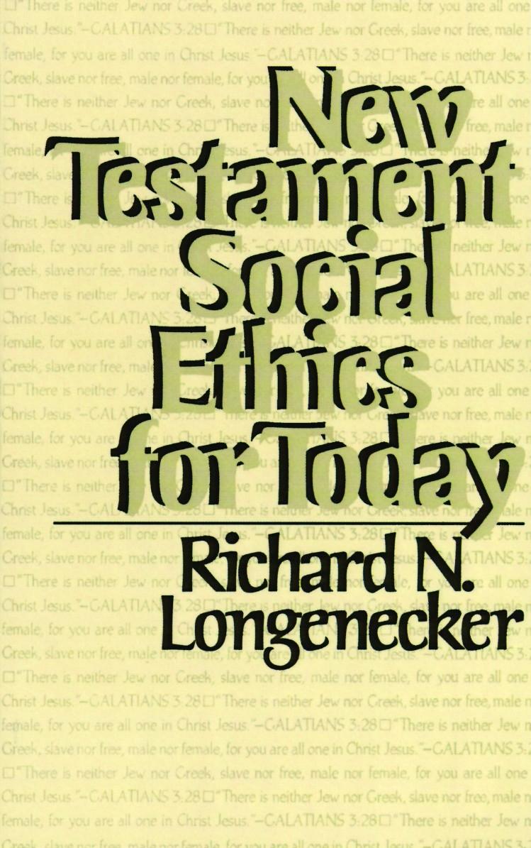Vorderes Coverbild New Testament Social Ethics for Today