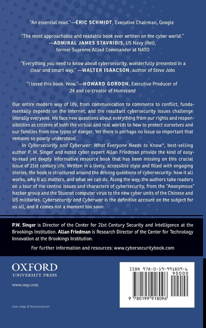 Rückseitencover Cybersecurity and Cyberwar