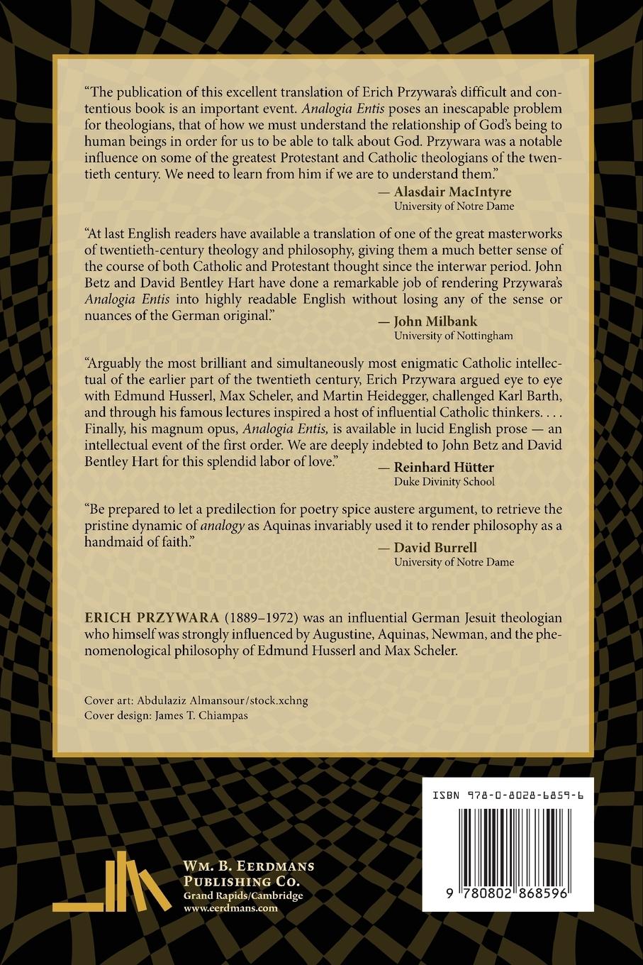 Rückseitencover Analogia Entis