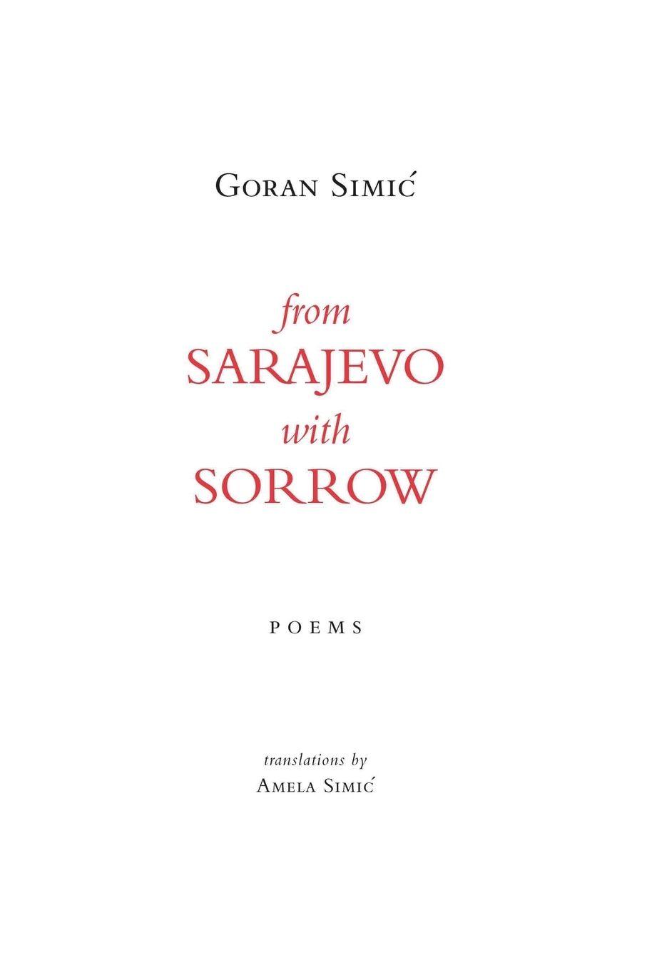 Vorderes Coverbild From Sarajevo With Sorrow