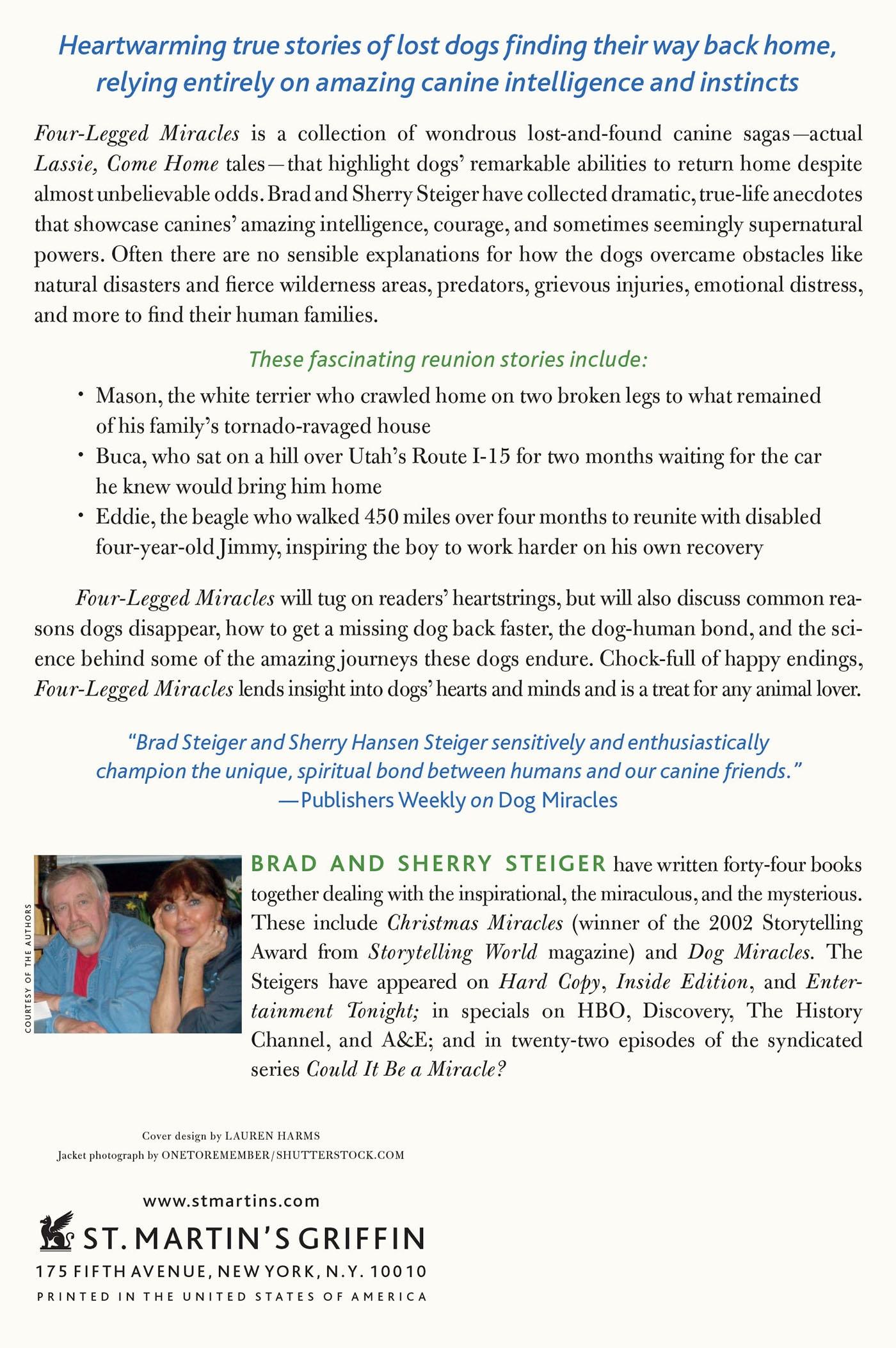 Rückseitencover FOUR-LEGGED MIRACLES