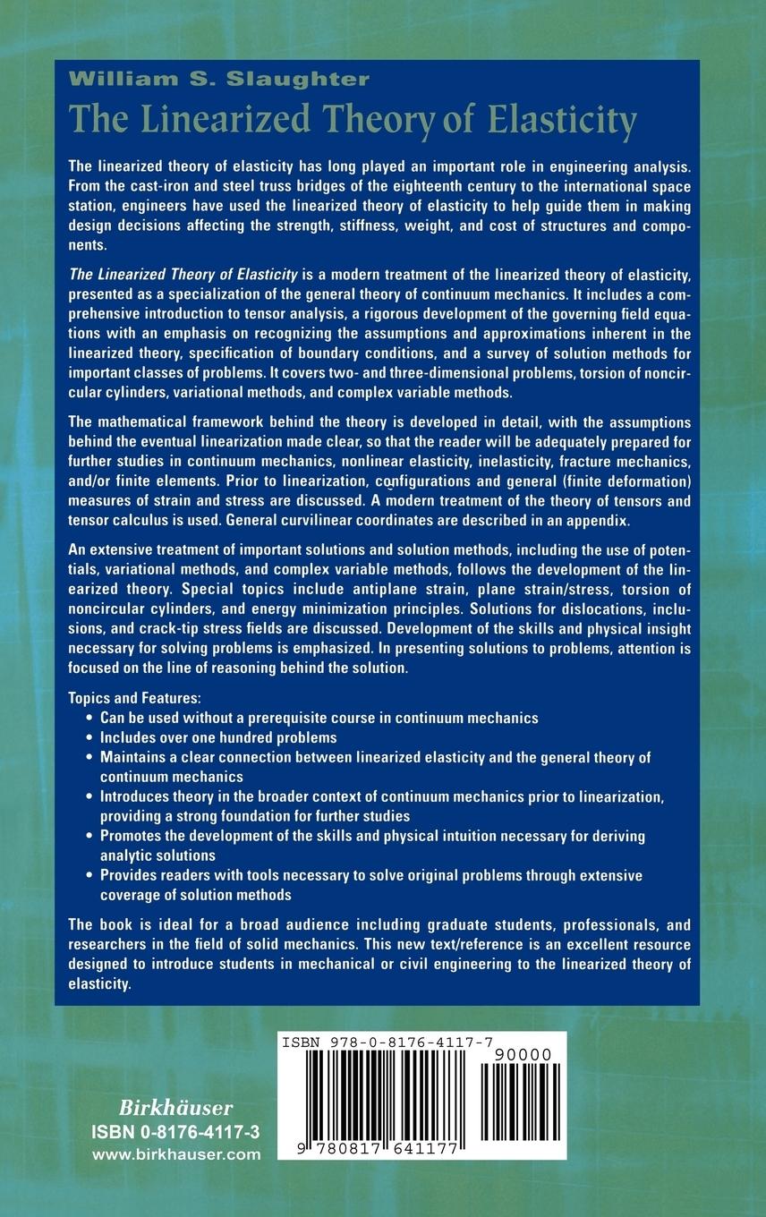 Rückseitencover The Linearized Theory of Elasticity