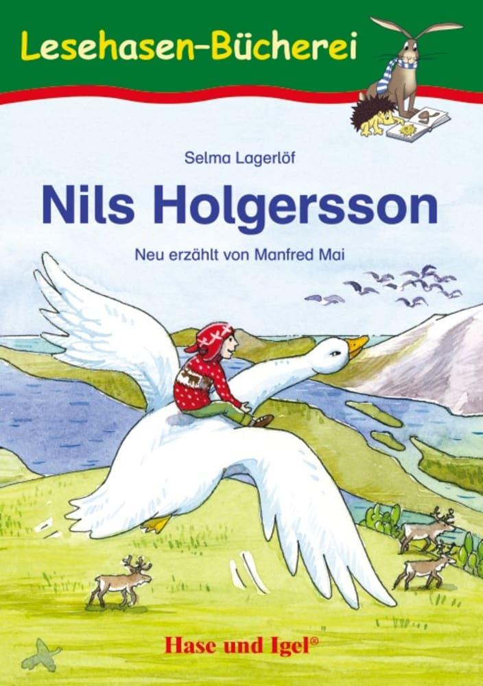 Vorderes Coverbild Nils Holgersson. Schulausgabe