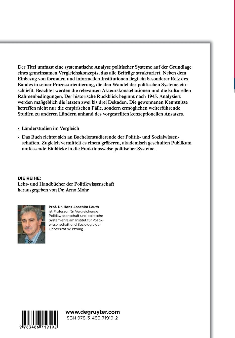 Rückseitencover Politische Systeme im Vergleich