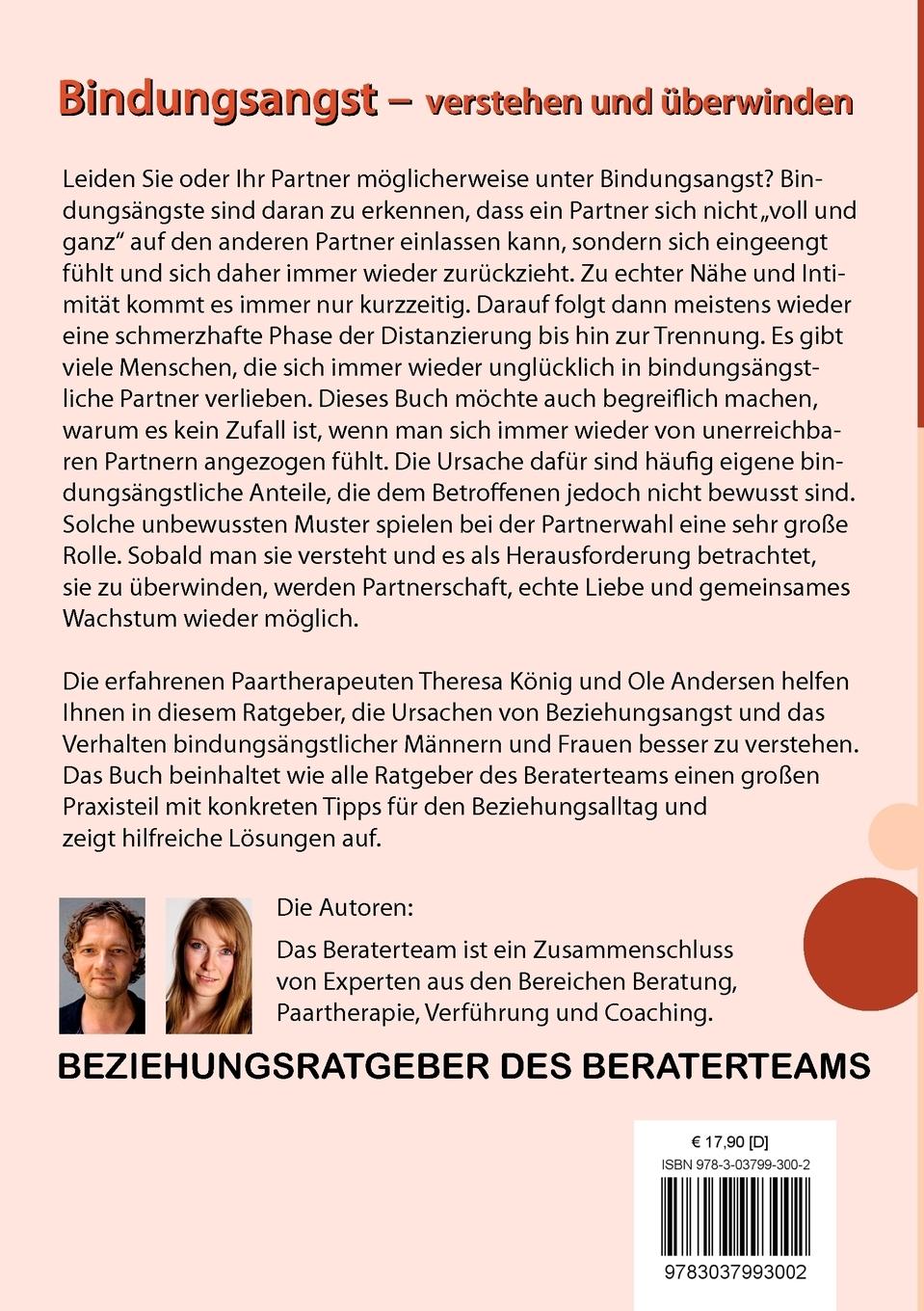 Rückseitencover Bindungsangst verstehen und überwinden