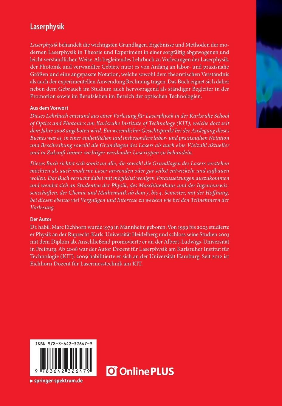 Rückseitencover Laserphysik