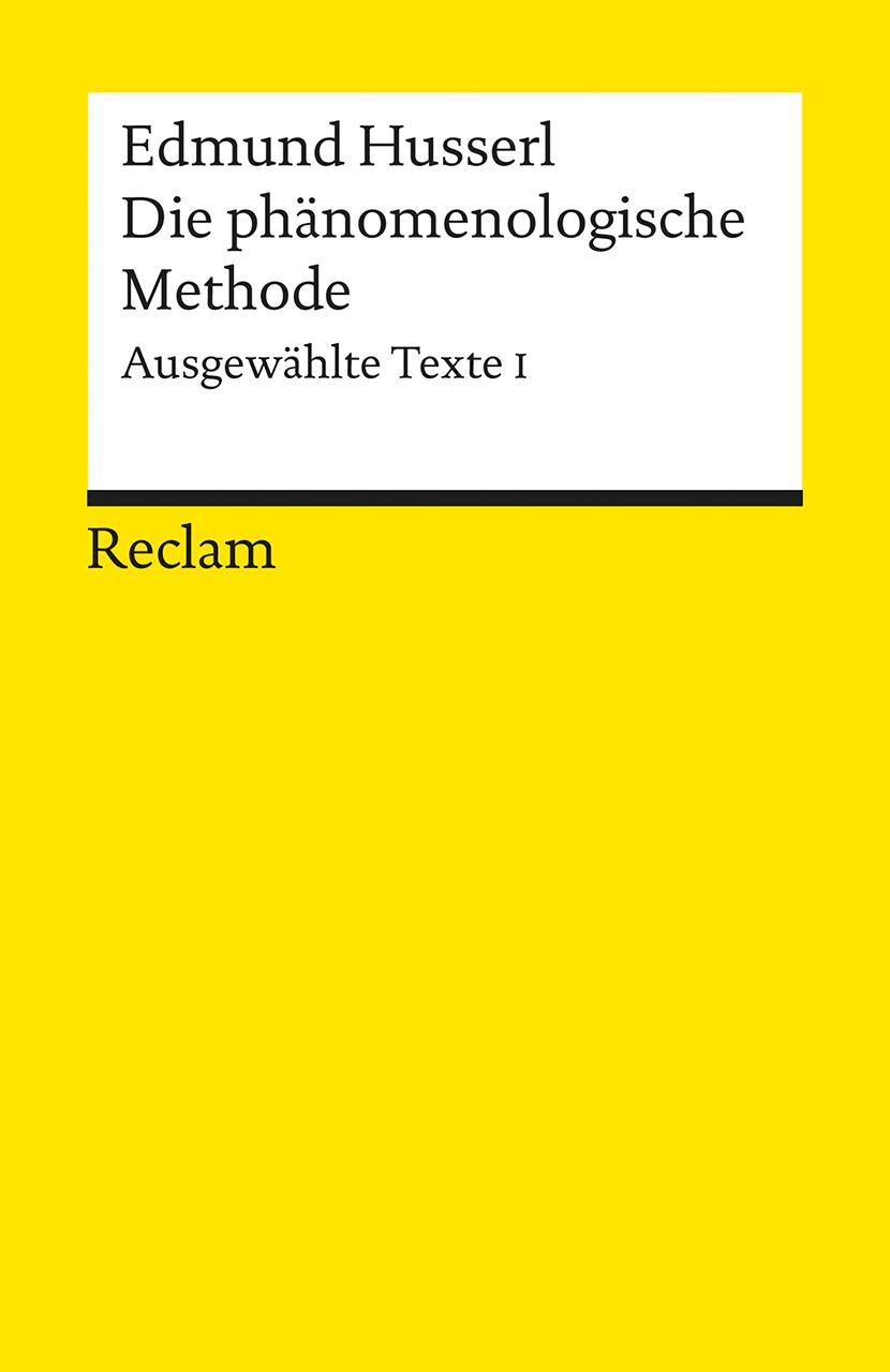 Vorderes Coverbild Die phänomenologische Methode