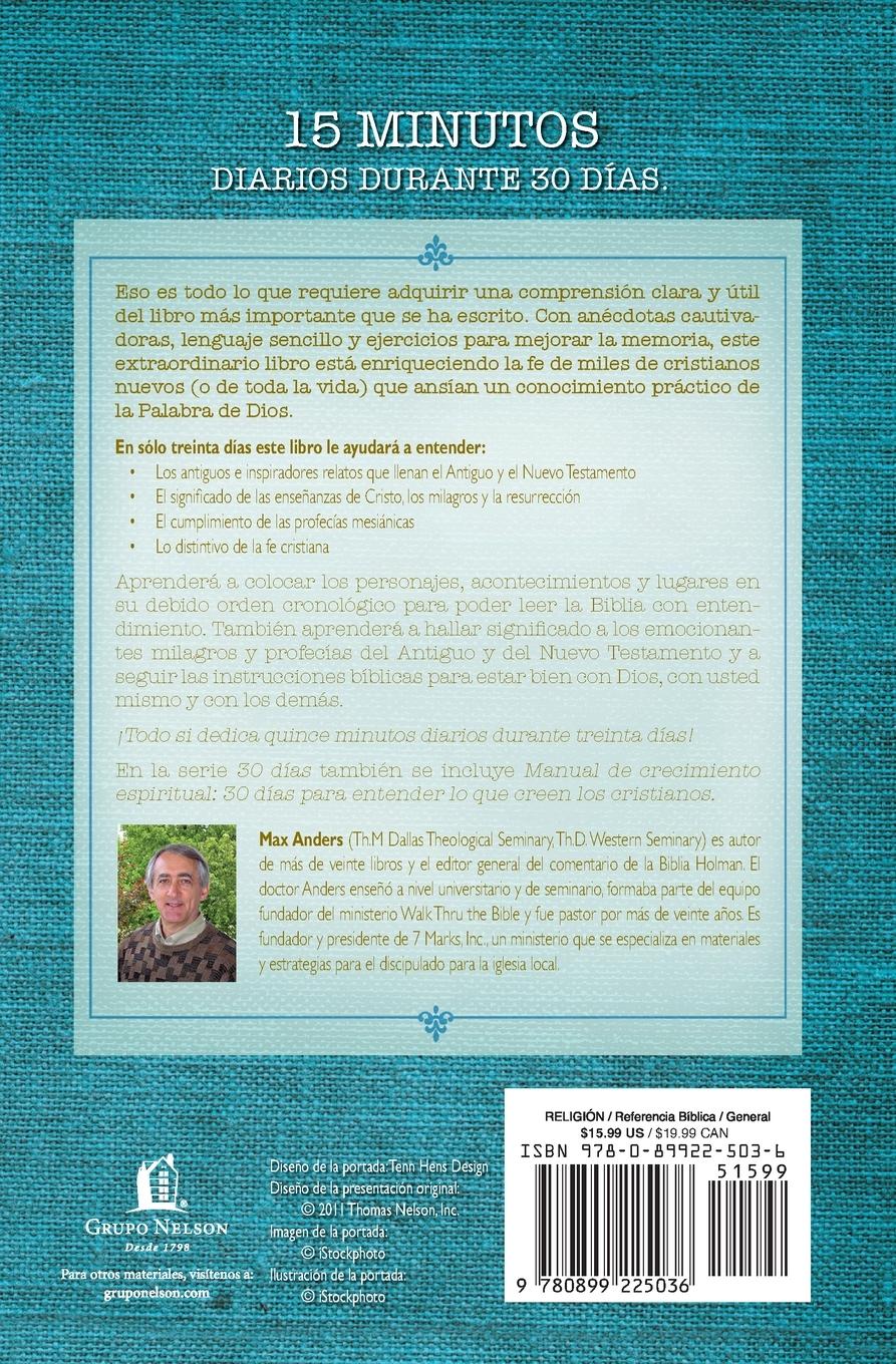 Rückseitencover 30 Días Para Entender La Biblia