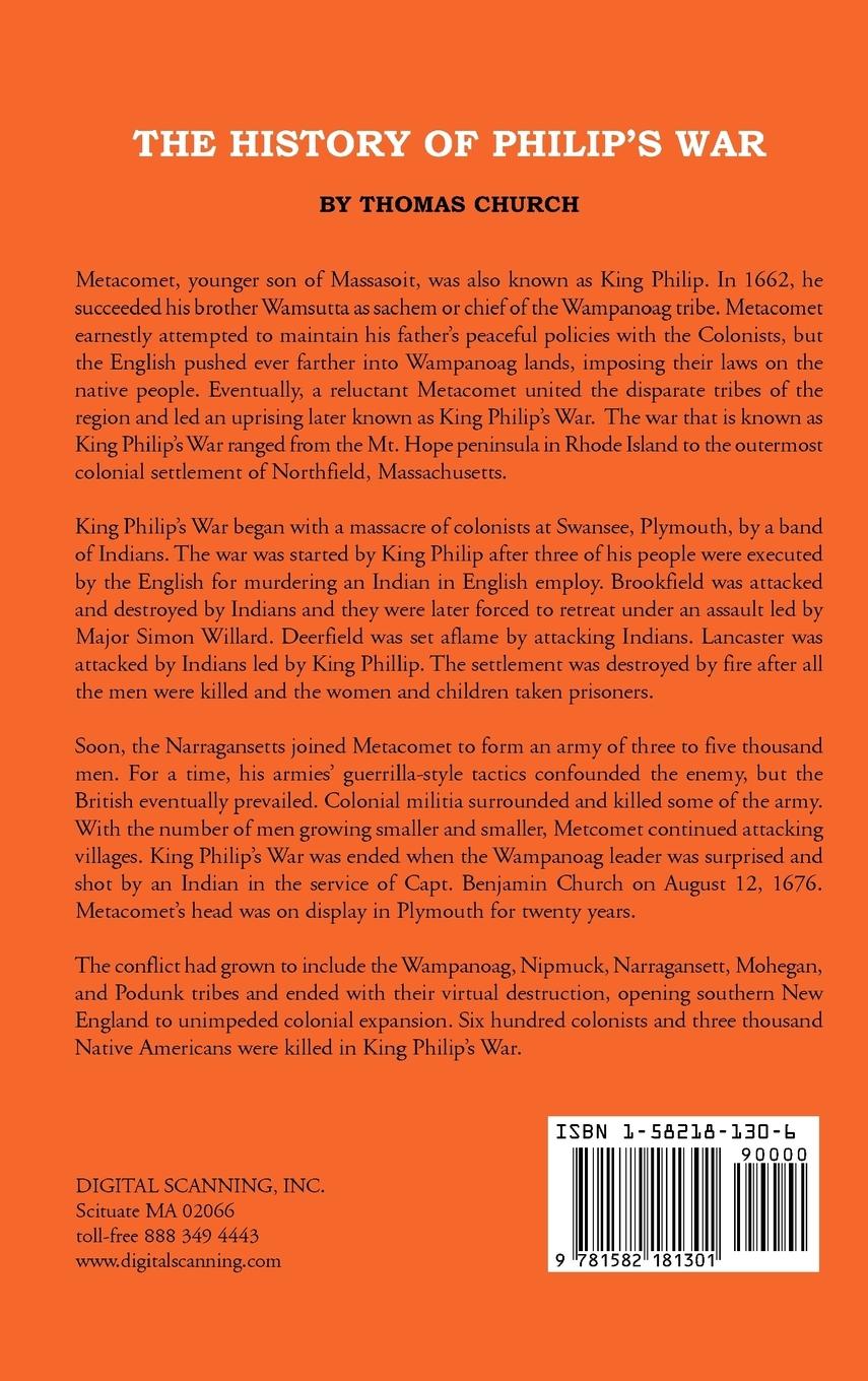 Rückseitencover The History of Philip's War