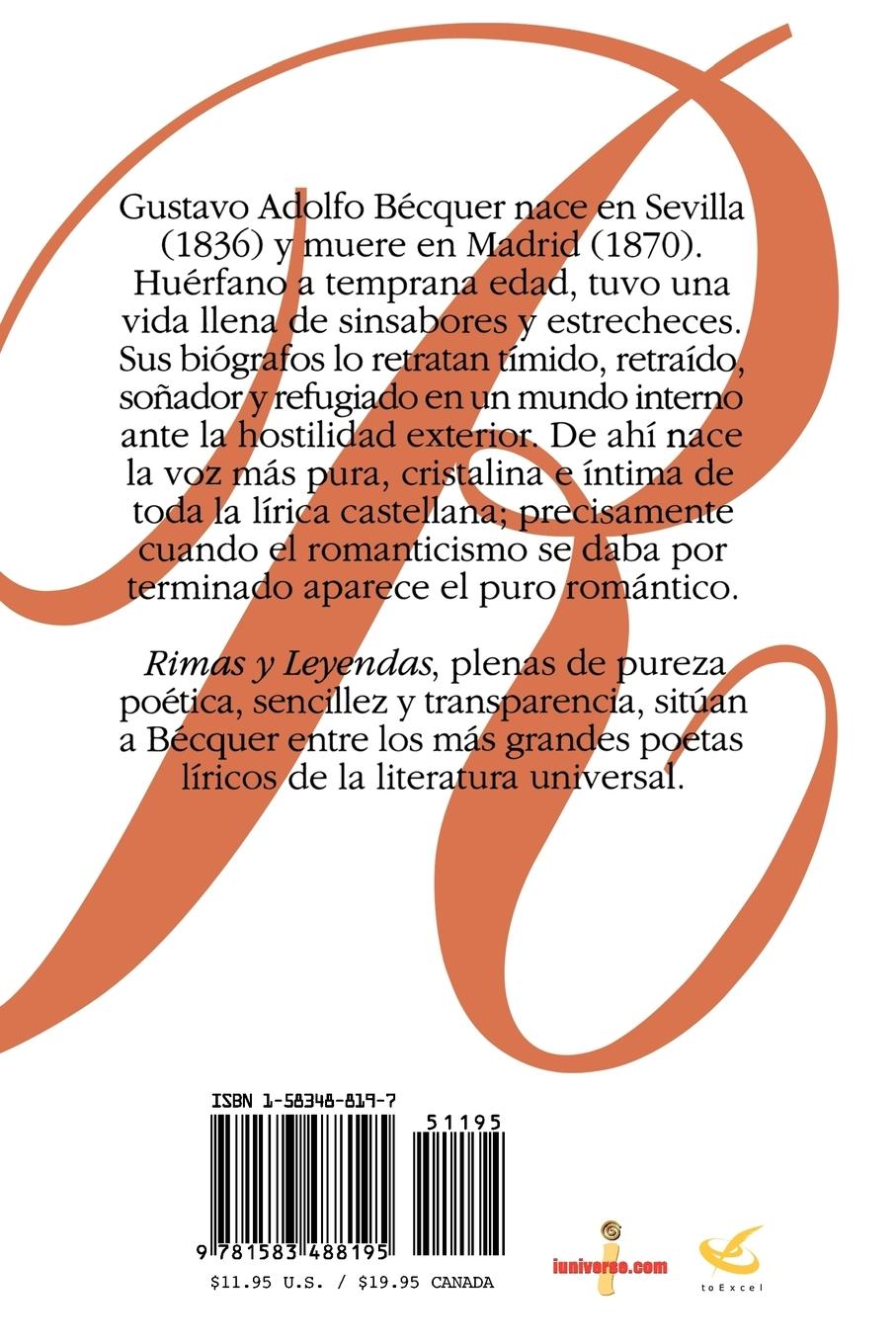 Rückseitencover Rimas y Leyendas