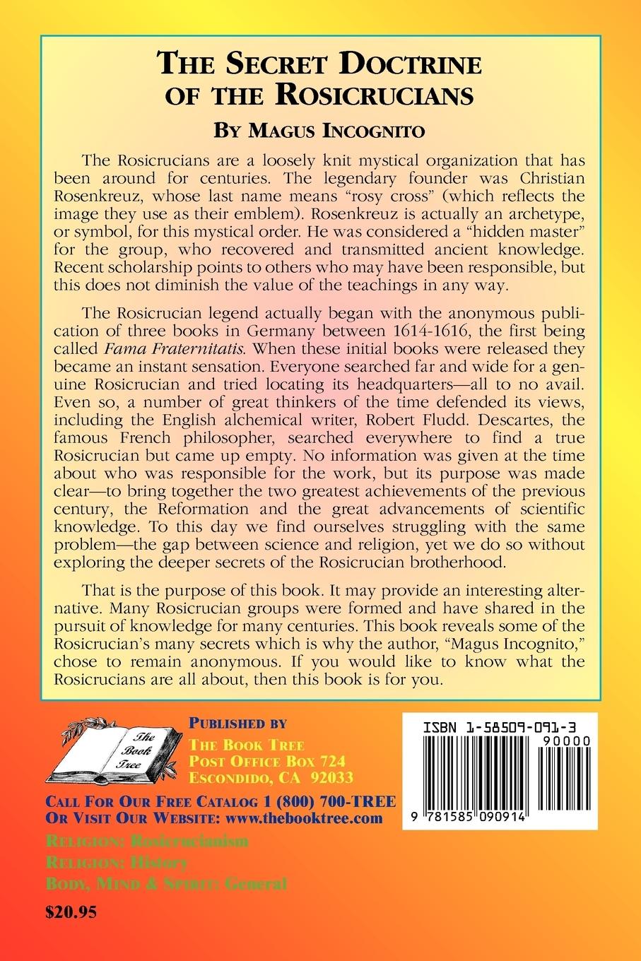 Rückseitencover The Secret Doctrine of the Rosicrucians