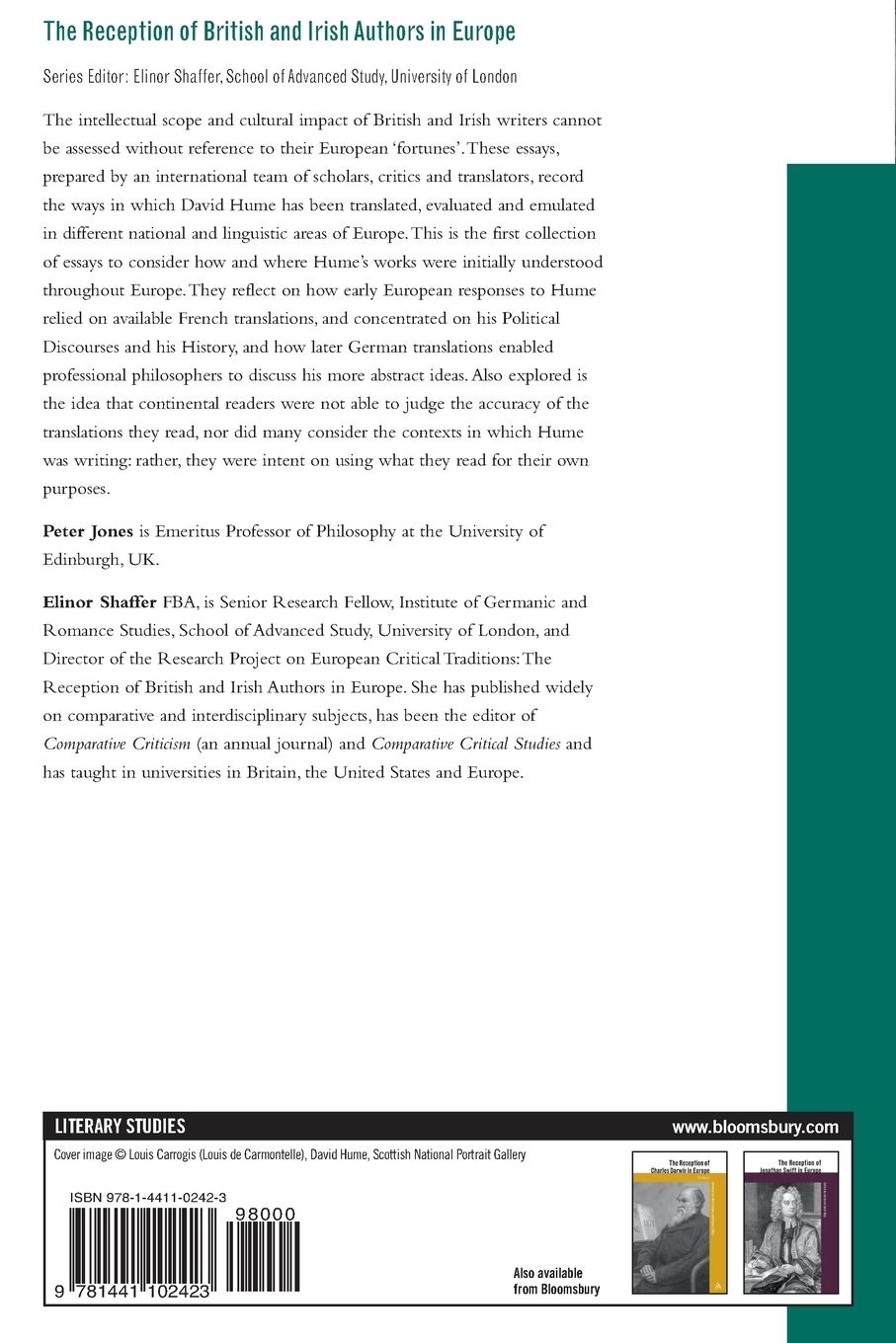 Rückseitencover The Reception of David Hume in Europe