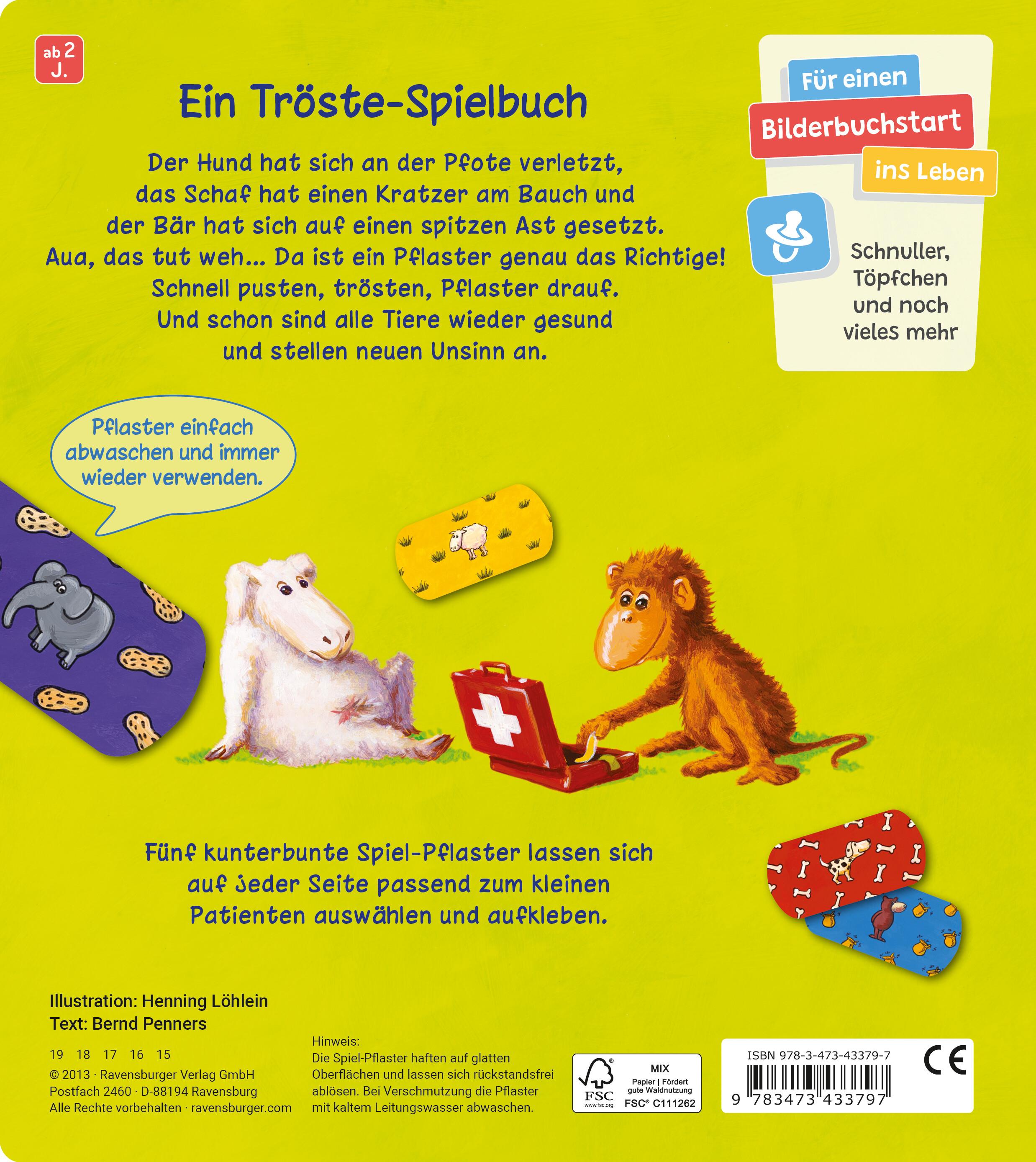 Rückseitencover Pusten, trösten, Pflaster drauf!