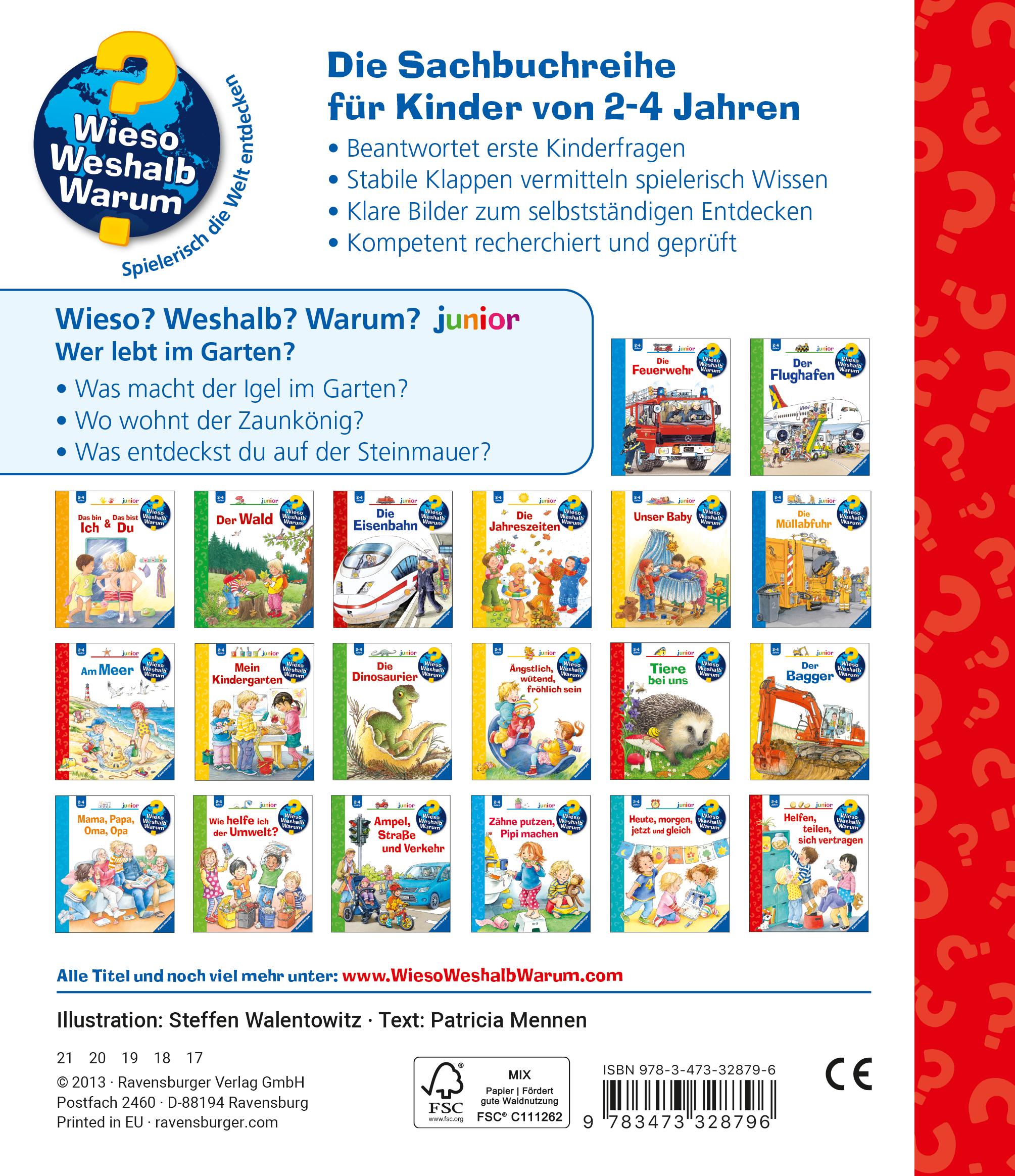 Rückseitencover Wieso? Weshalb? Warum? junior, Band 49: Wer lebt im Garten?