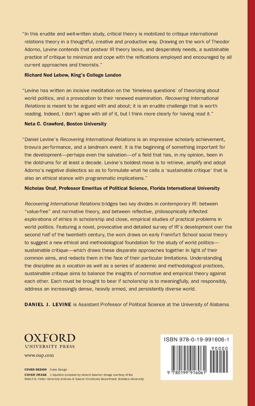 Rückseitencover Recovering International Relations