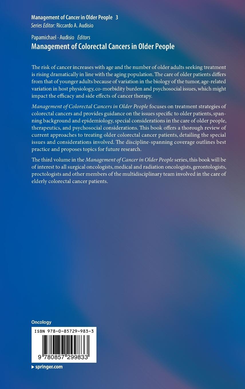 Rückseitencover Management of Colorectal Cancers in Older People