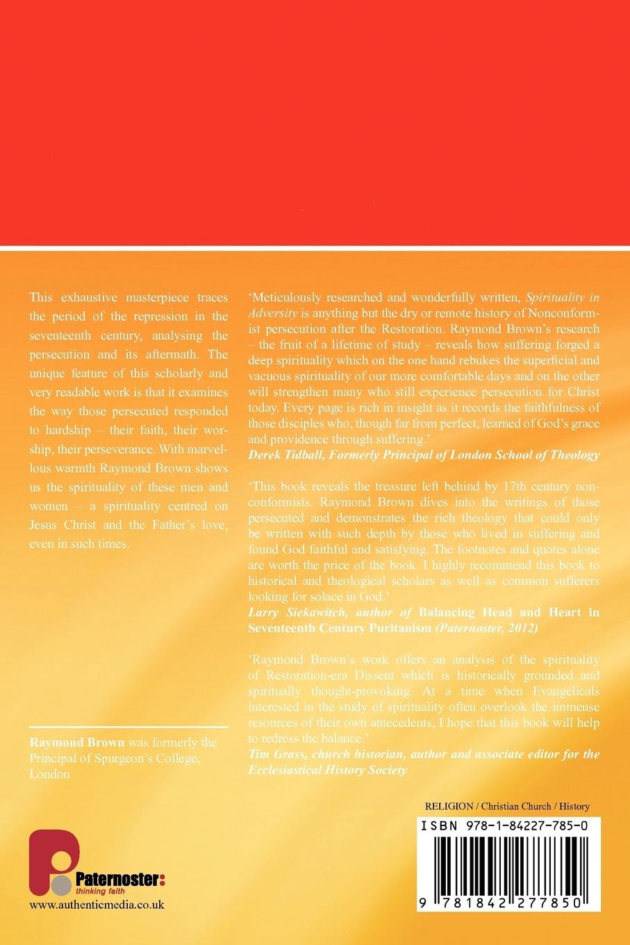 Rückseitencover Spirituality in Adversity