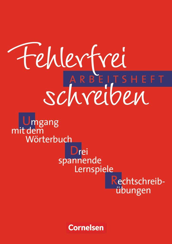 Vorderes Coverbild Fehlerfrei schreiben. Arbeitsheft 5. - 7. Schuljahr