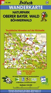 Vorderes Coverbild Naturpark Oberer Bayerischer Wald / Böhmerwald 1 : 50 000. Fritsch Wanderkarte