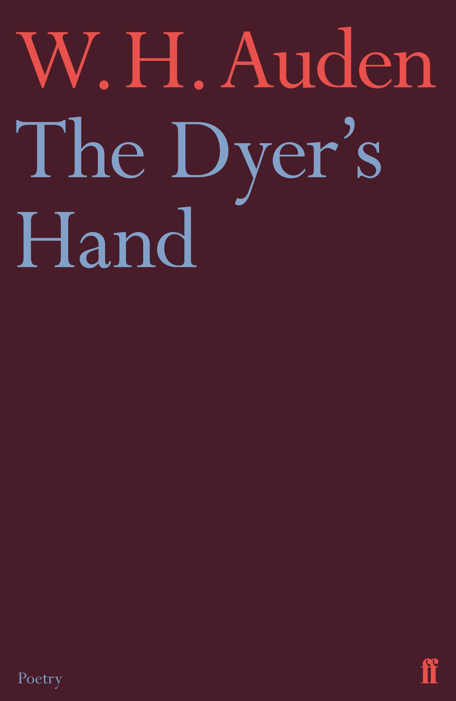 Vorderes Coverbild The Dyer's Hand