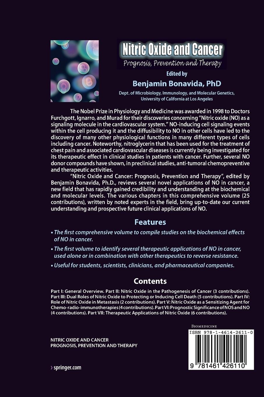 Rückseitencover Nitric Oxide (NO) and Cancer