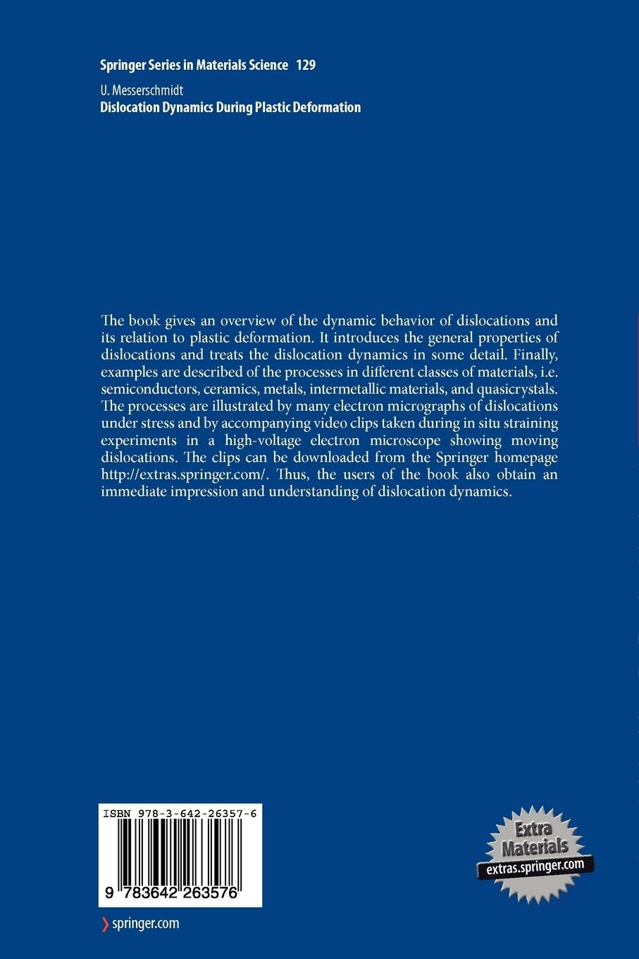 Rückseitencover Dislocation Dynamics During Plastic Deformation