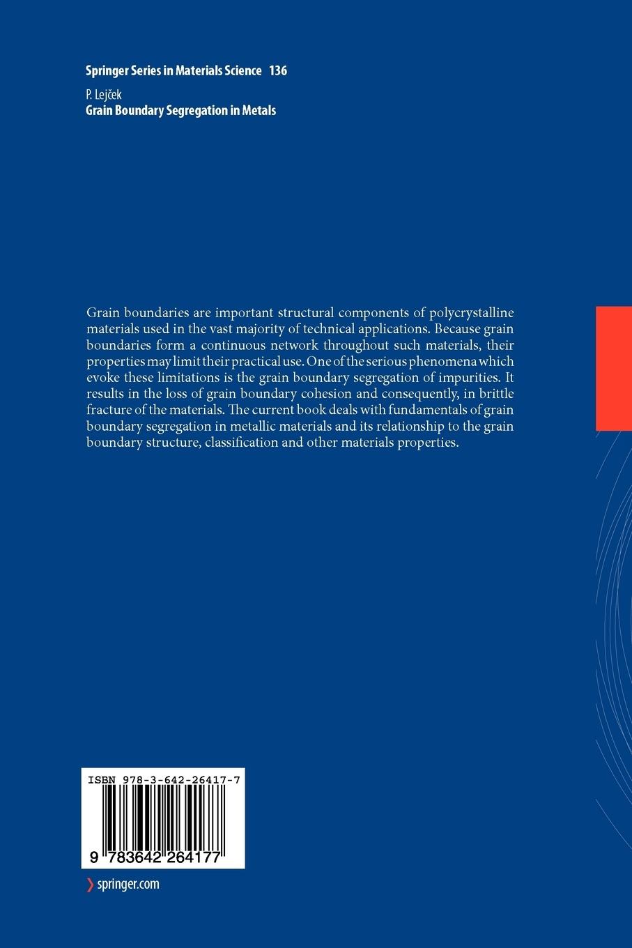 Rückseitencover Grain Boundary Segregation in Metals