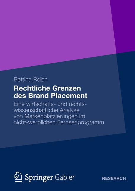 Vorderes Coverbild Rechtliche Grenzen des Brand Placement