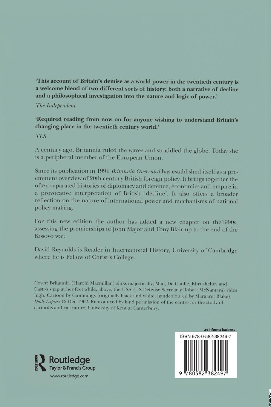 Rückseitencover Britannia Overruled