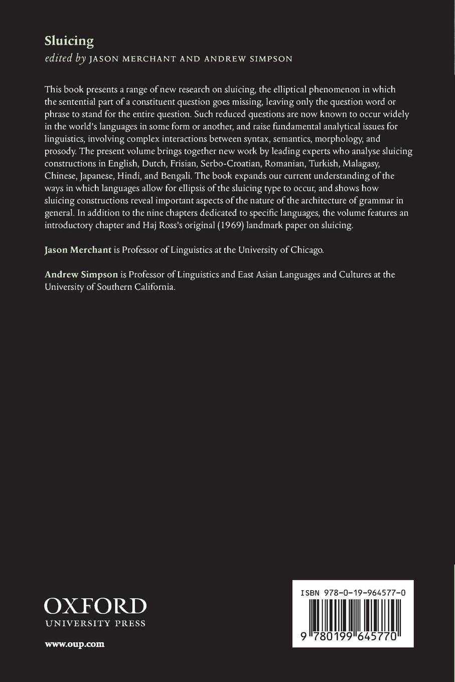 Rückseitencover SLUICING