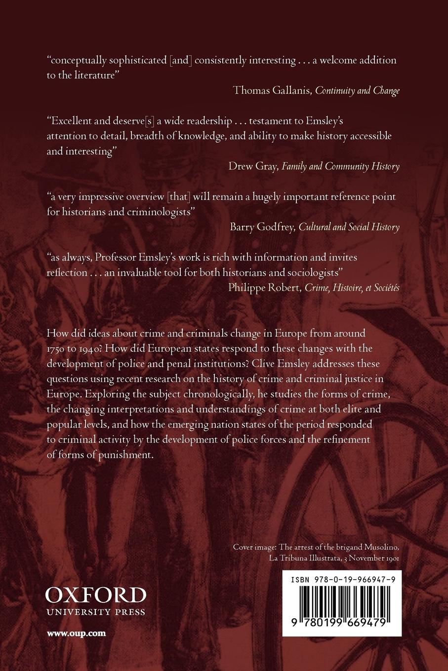 Rückseitencover Crime, Police, and Penal Policy