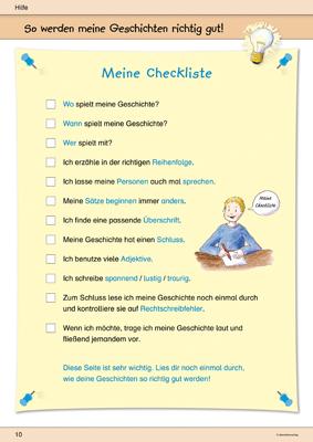 Beispielinhalt (Bild) Ich kann Geschichten schreiben 1. Mein Sternchenheft für die 2. bis 4. Klasse