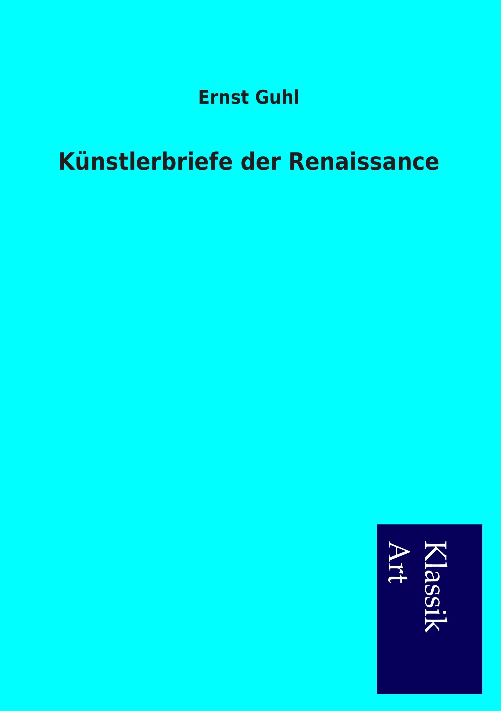 Vorderes Coverbild Künstlerbriefe der Renaissance