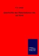 Vorderes Coverbild Geschichte des Materialismus bis auf Kant