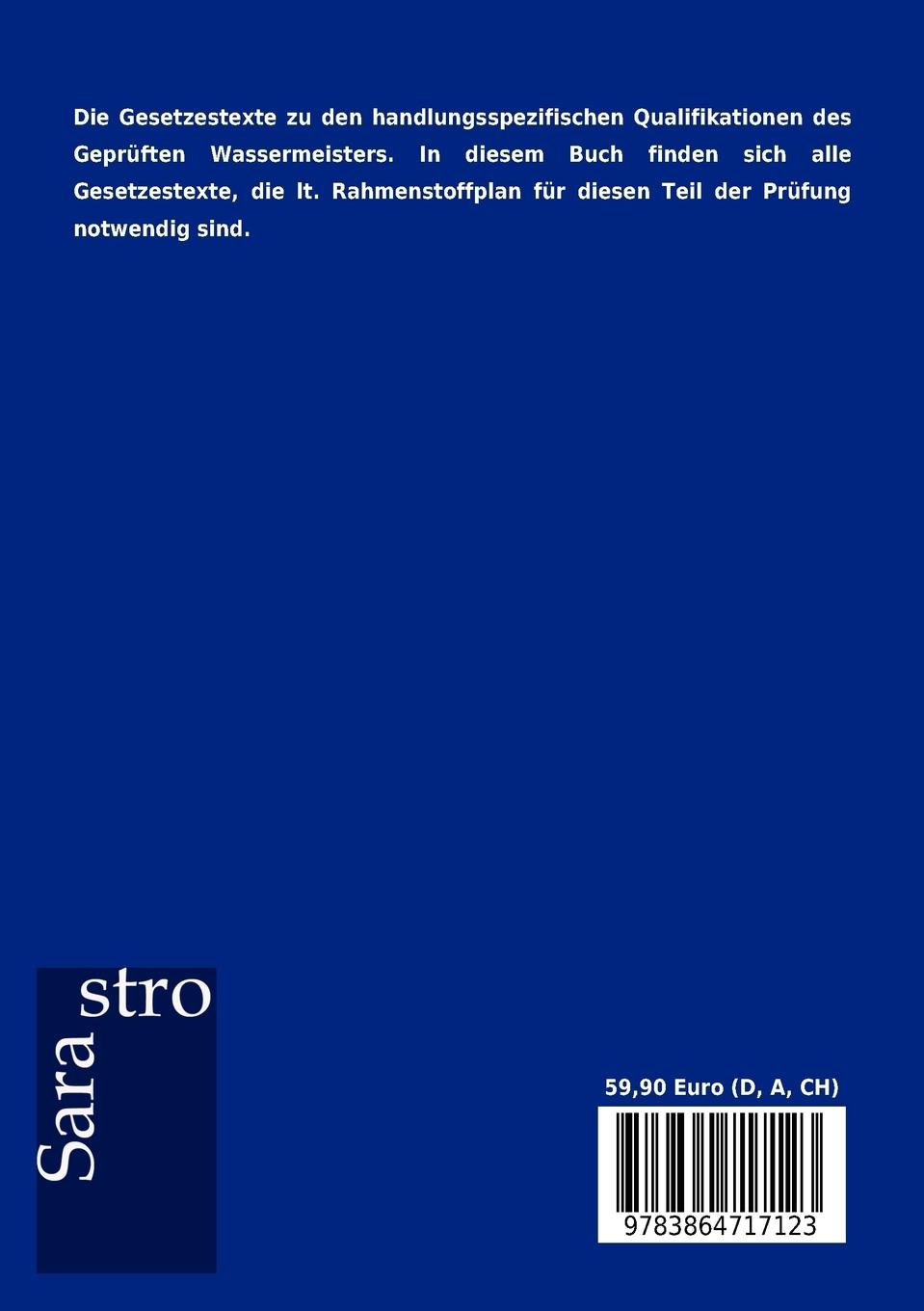 Rückseitencover Gesetzestexte zum Geprüften Wassermeister