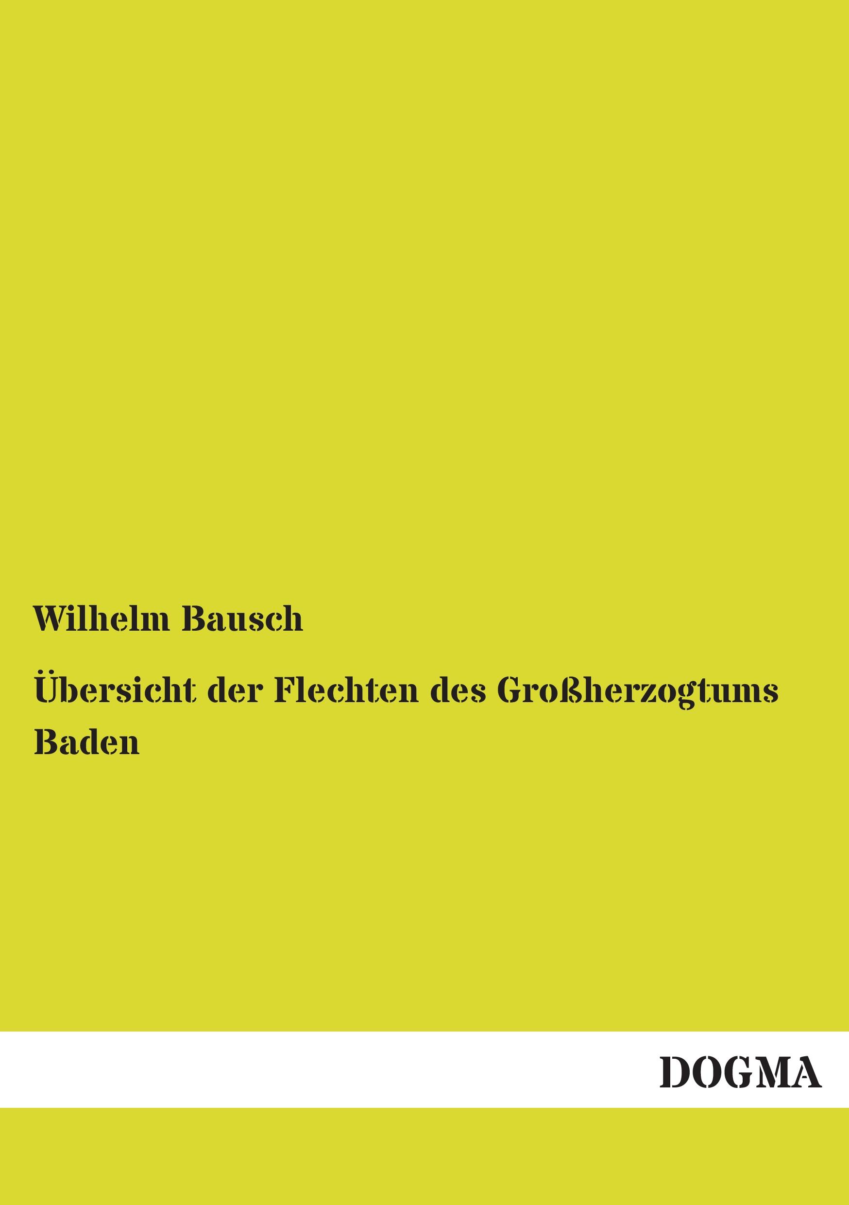 Vorderes Coverbild Übersicht der Flechten des Großherzogtums Baden