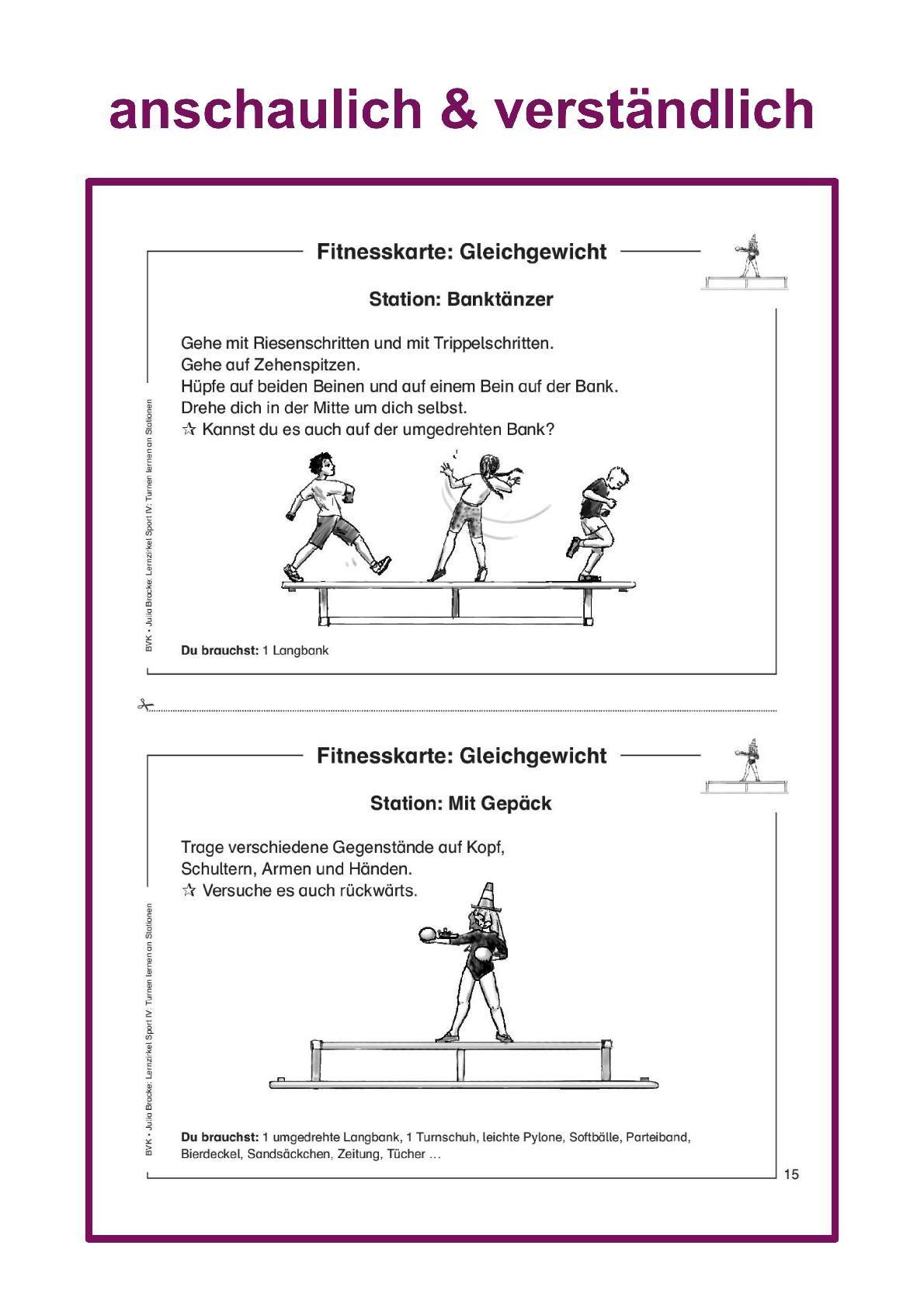 Beispielinhalt (Bild) Lernzirkel Sport 04