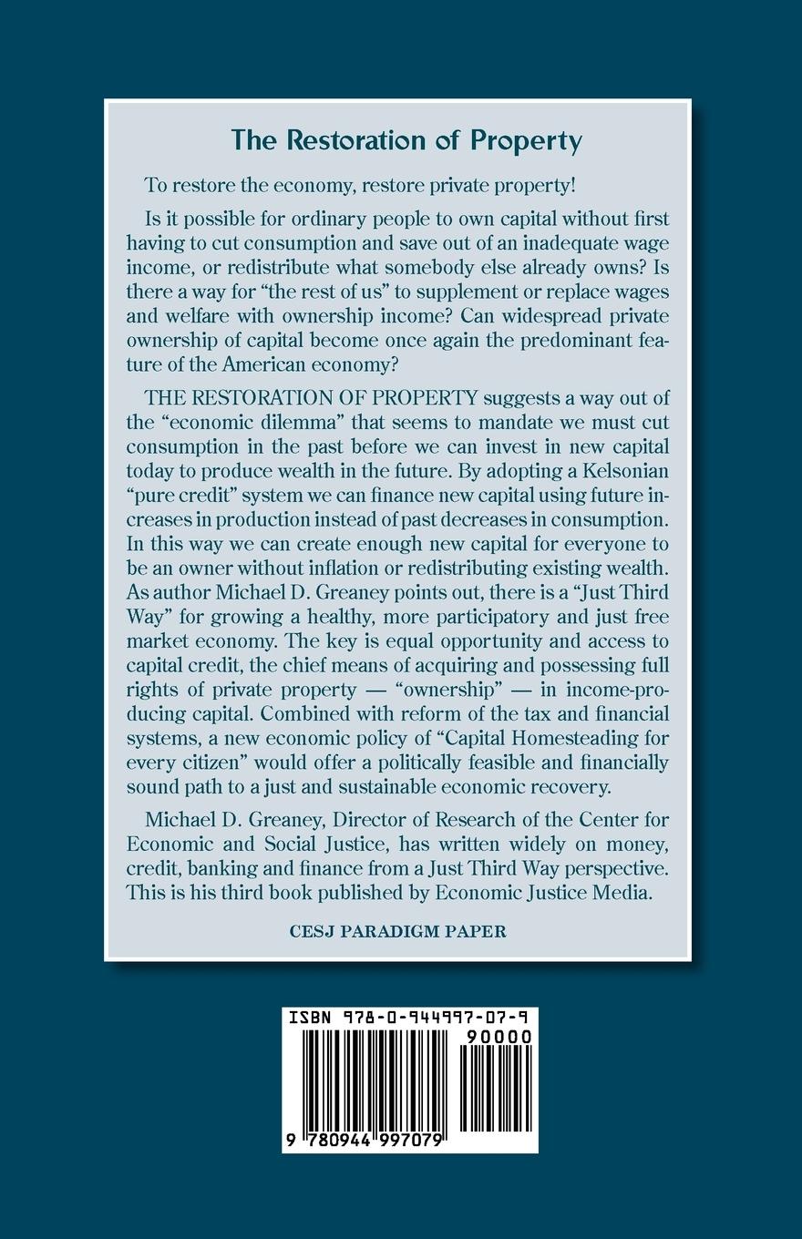 Rückseitencover The Restoration of Property