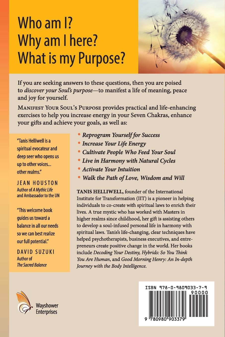 Rückseitencover Manifest Your Soul's Purpose