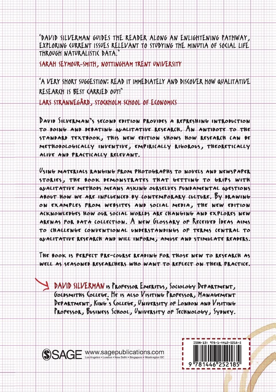 Rückseitencover A Very Short, Fairly Interesting and Reasonably Cheap Book about Qualitative Research