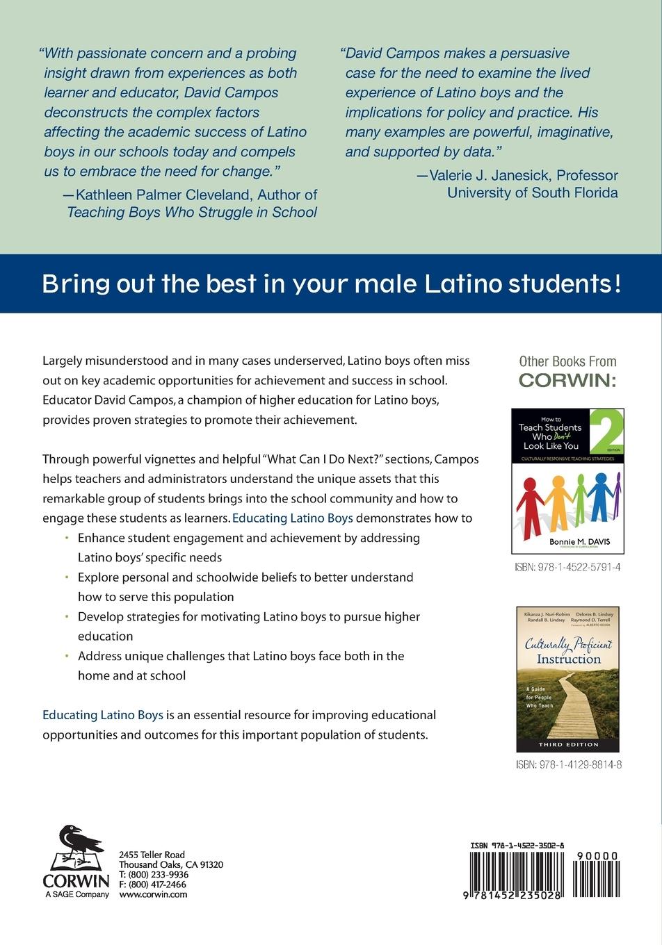 Rückseitencover Educating Latino Boys